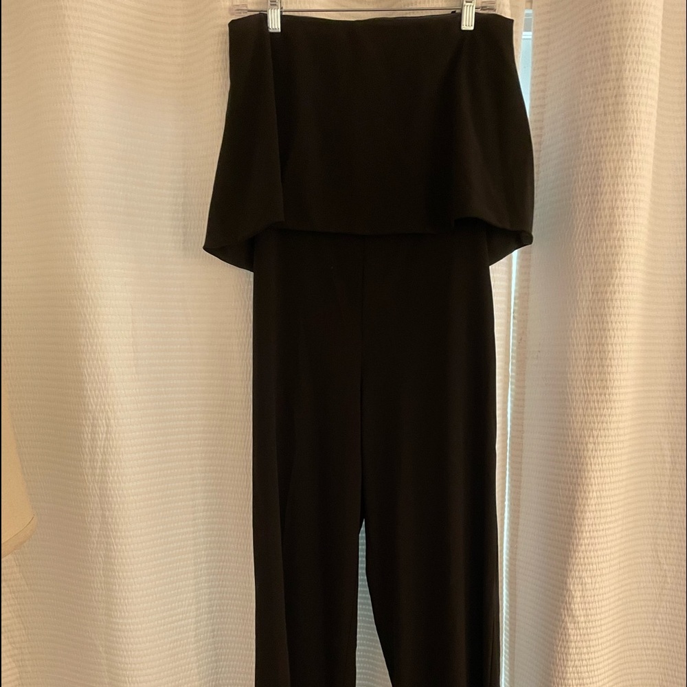 Beau Tissu Black Strapless Jumpsuit